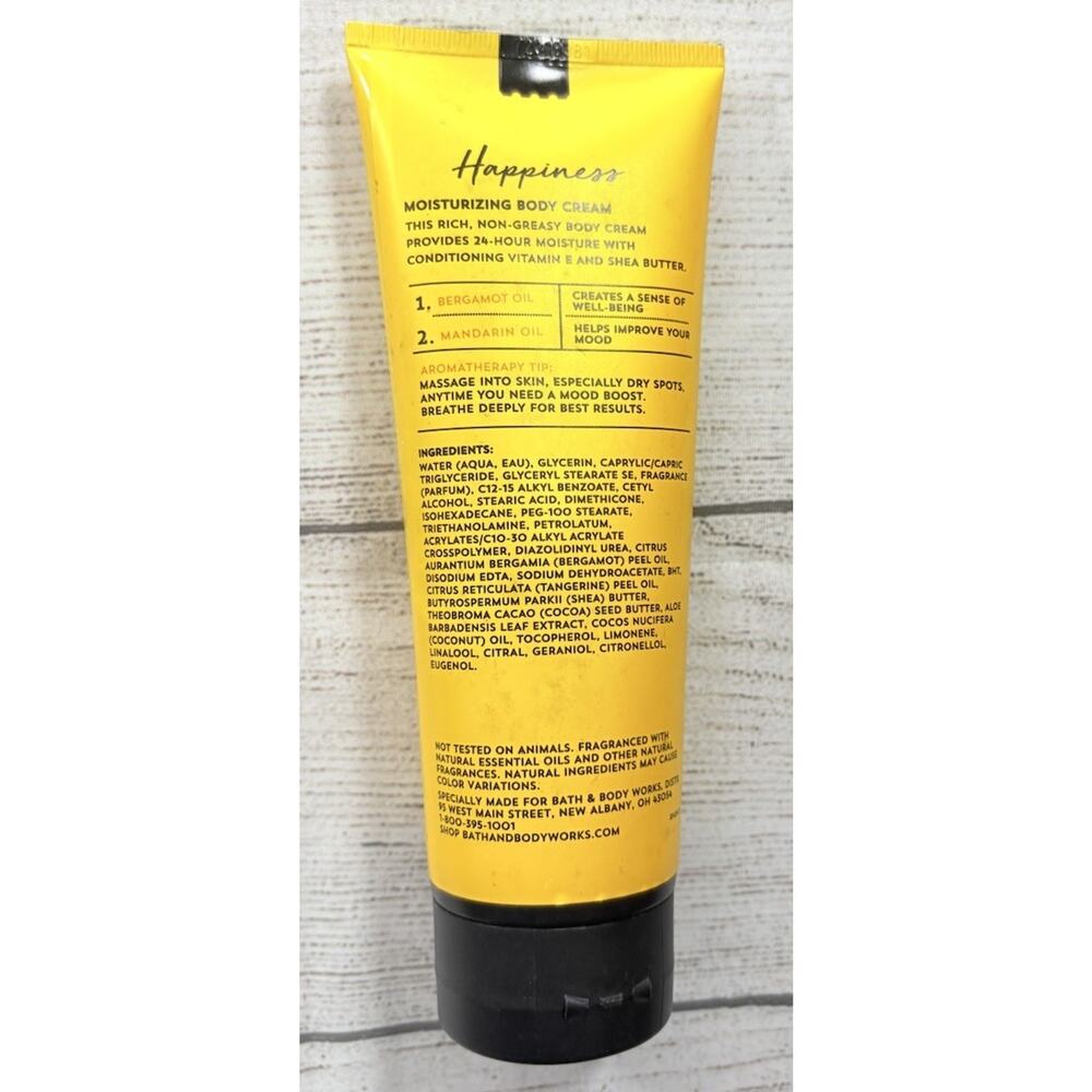 Bath & Body Works Aromatherapy HAPPINESS Body Cream Lotion 8oz - Picture 4 of 4
